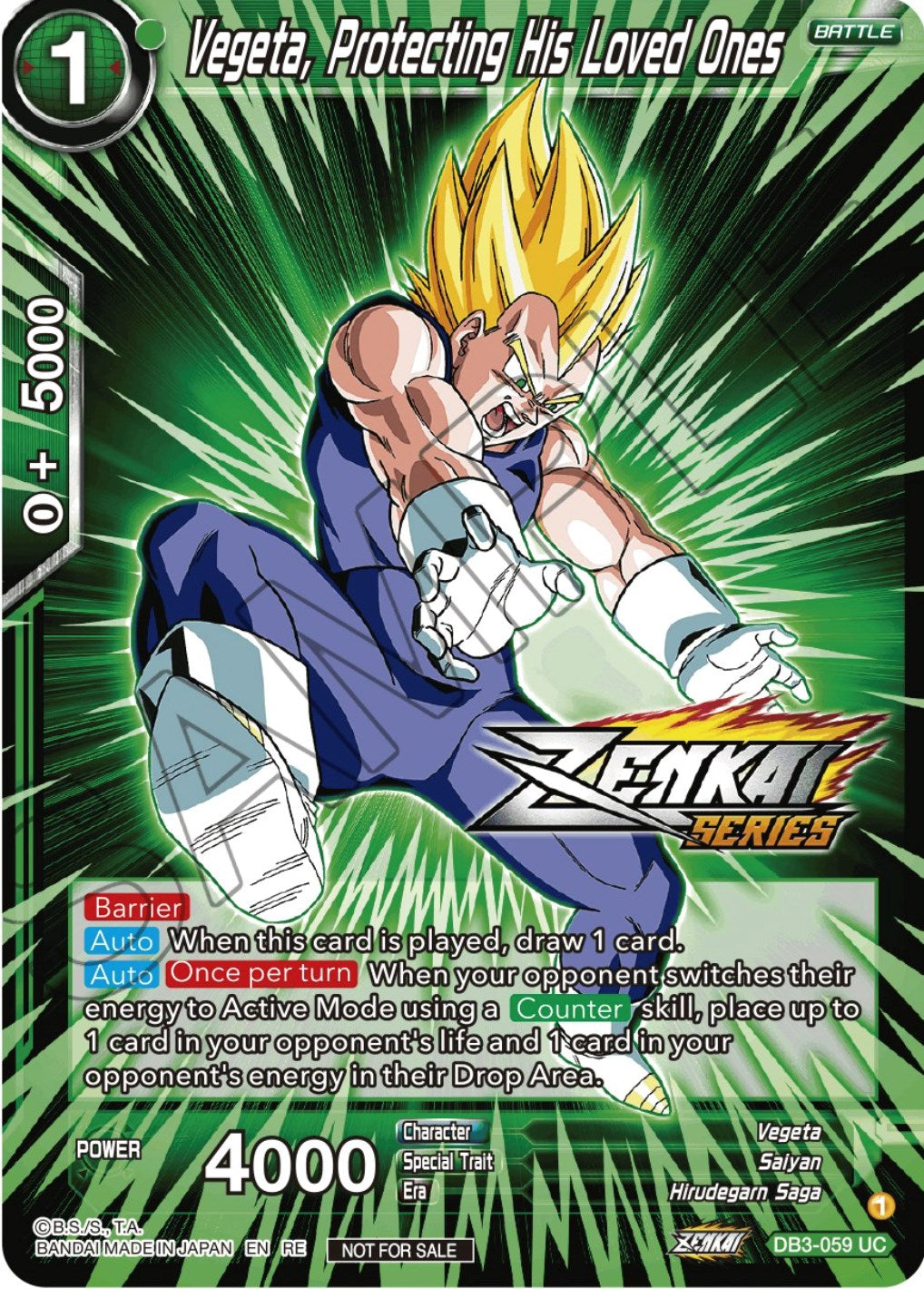 Vegeta, Protecting His Loved Ones (Event Pack 12) (DB3-059) [Tournament Promotion Cards] | Shuffle n Cut Hobbies & Games