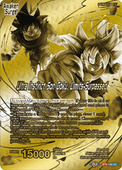 Son Goku // Ultra Instinct Son Goku, Limits Surpassed (Championship 2023 Golden Card Vol.2, Version 1) (BT9-100) [Tournament Promotion Cards] | Shuffle n Cut Hobbies & Games