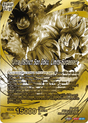 Son Goku // Ultra Instinct Son Goku, Limits Surpassed (Championship 2023 Golden Card Vol.2, Version 2) (BT9-100) [Tournament Promotion Cards] | Shuffle n Cut Hobbies & Games