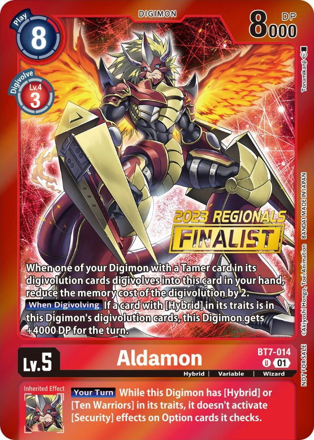 Aldamon [BT7-014] (2023 Regionals Finalist) [Next Adventure Promos] | Shuffle n Cut Hobbies & Games