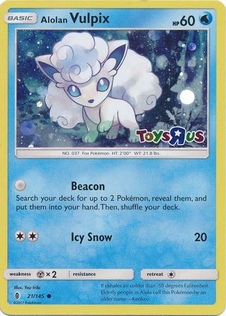 Alolan Vulpix (21/145) (Toys R Us Promo) [Sun & Moon: Guardians Rising] | Shuffle n Cut Hobbies & Games