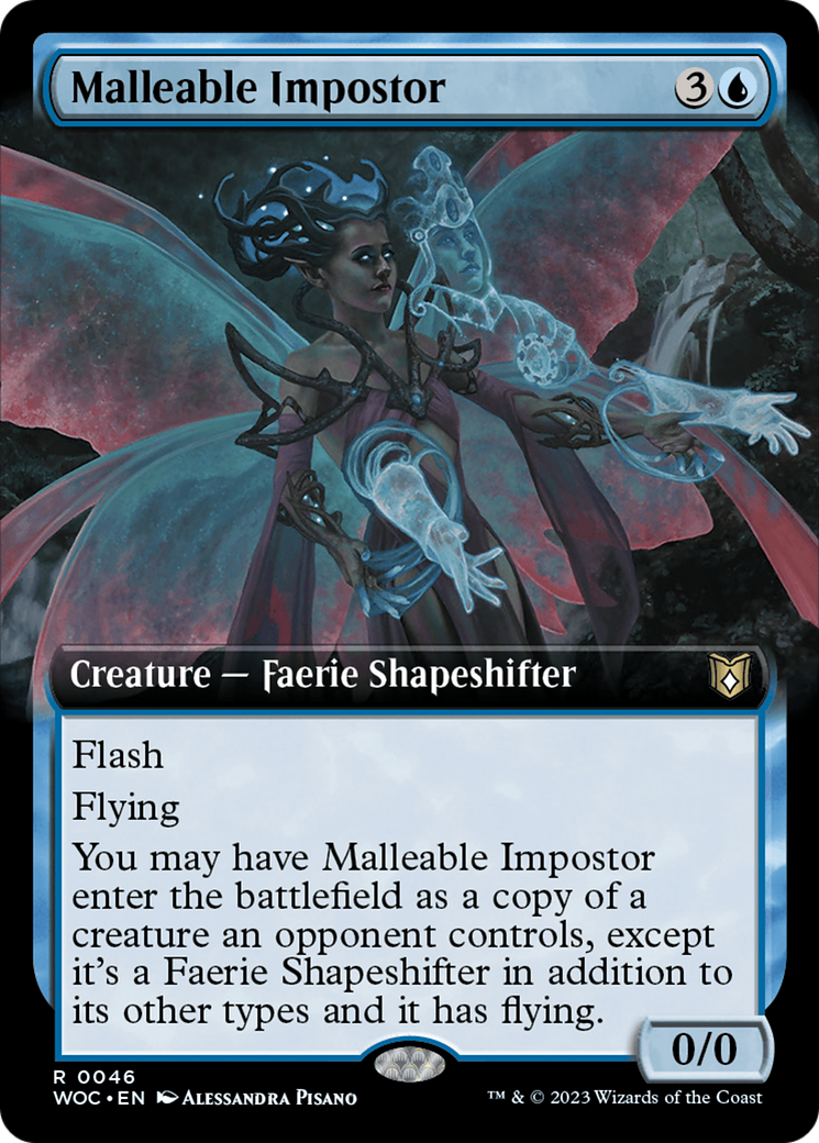 Malleable Impostor (Extended Art) [Wilds of Eldraine Commander] | Shuffle n Cut Hobbies & Games