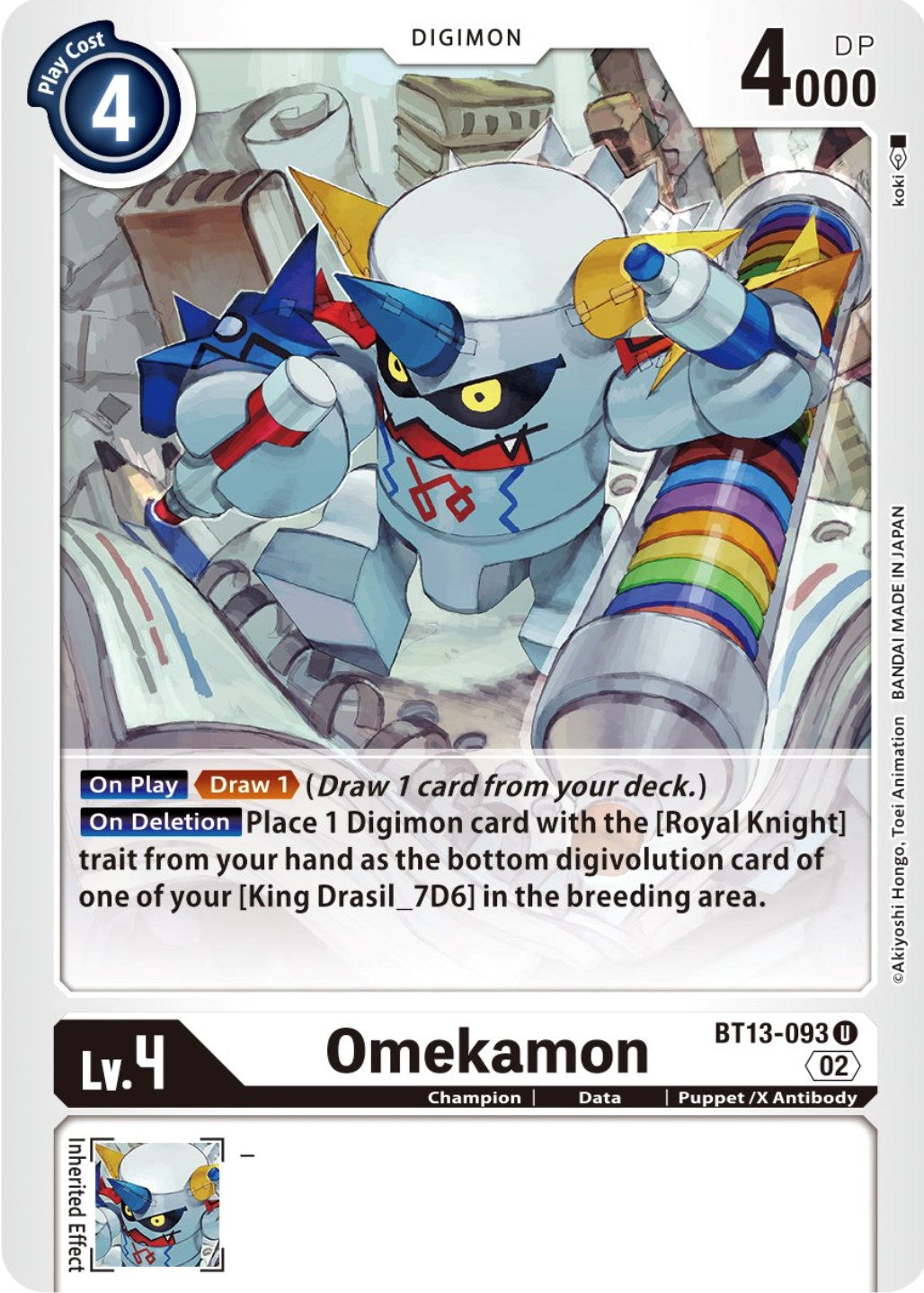 Omekamon [BT13-093] [Versus Royal Knights Booster] | Shuffle n Cut Hobbies & Games