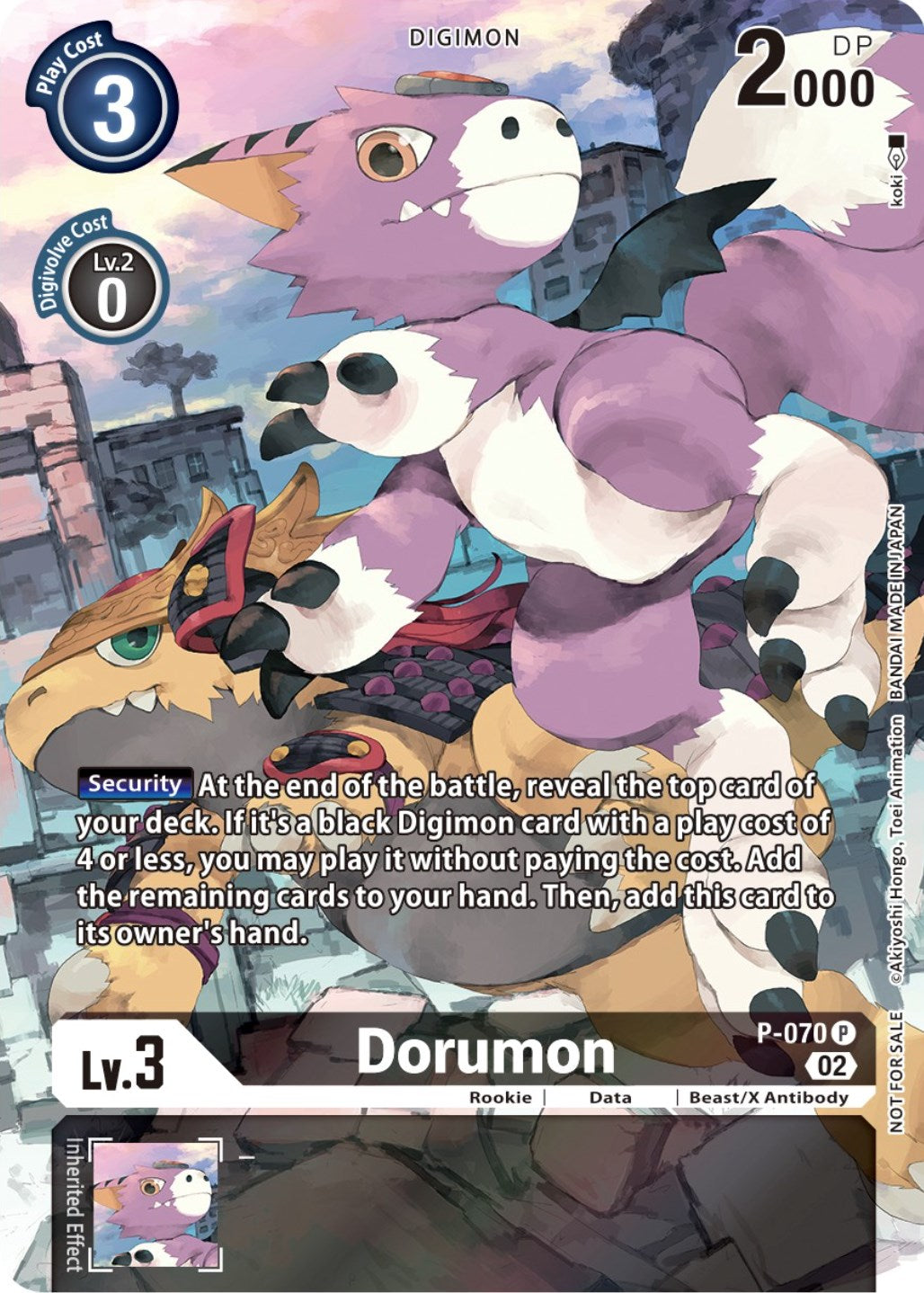 Dorumon [P-070] (Official Tournament Pack Vol. 10) [Promotional Cards] | Shuffle n Cut Hobbies & Games