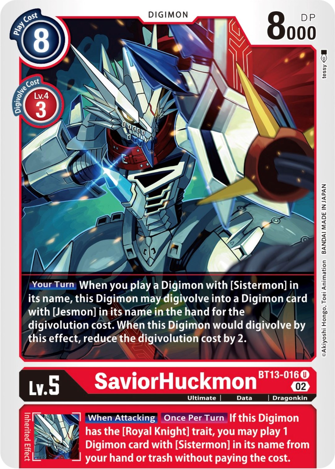 SaviorHuckmon [BT13-016] [Versus Royal Knights Booster] | Shuffle n Cut Hobbies & Games