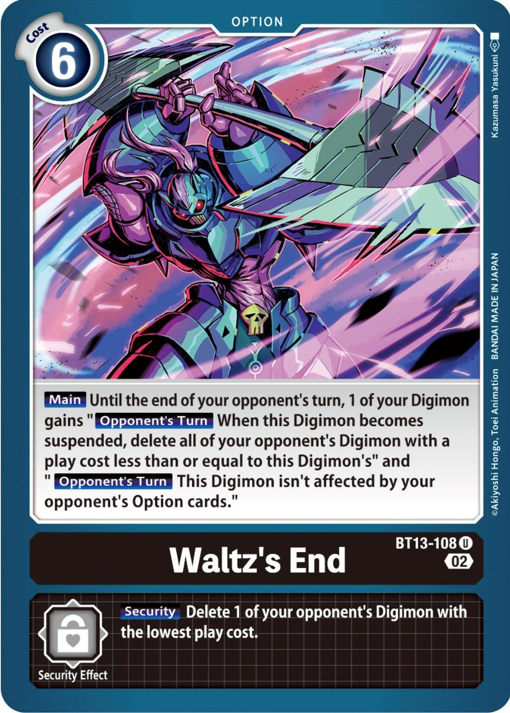 Waltz's End [BT13-108] [Versus Royal Knights Booster] | Shuffle n Cut Hobbies & Games