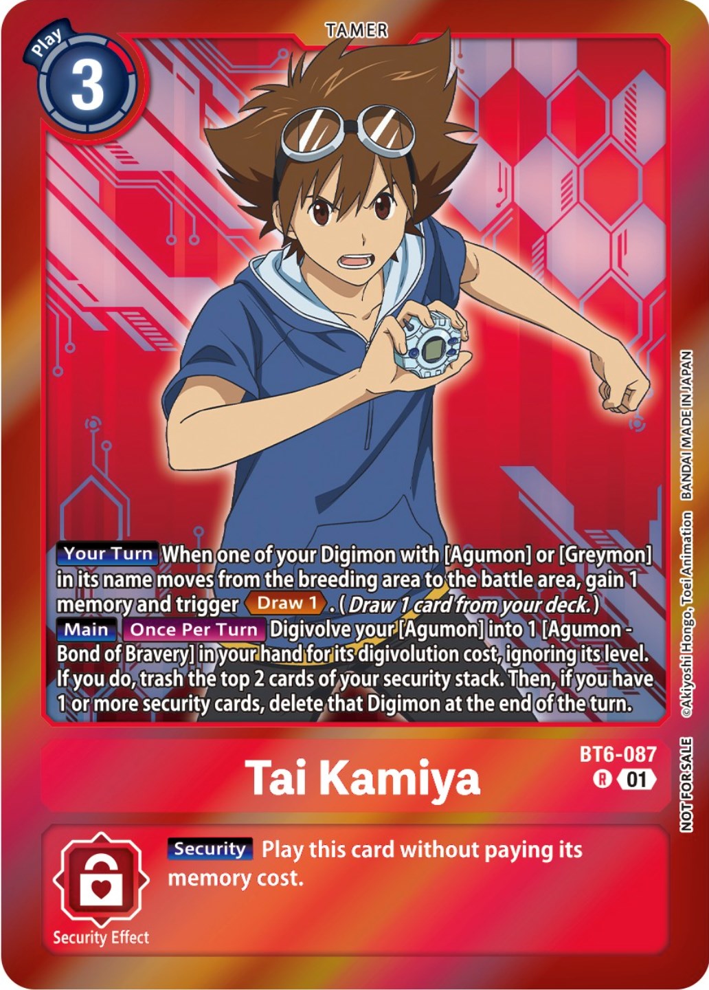 Tai Kamiya [BT6-087] (Event Pack 5) [Double Diamond Promos] | Shuffle n Cut Hobbies & Games