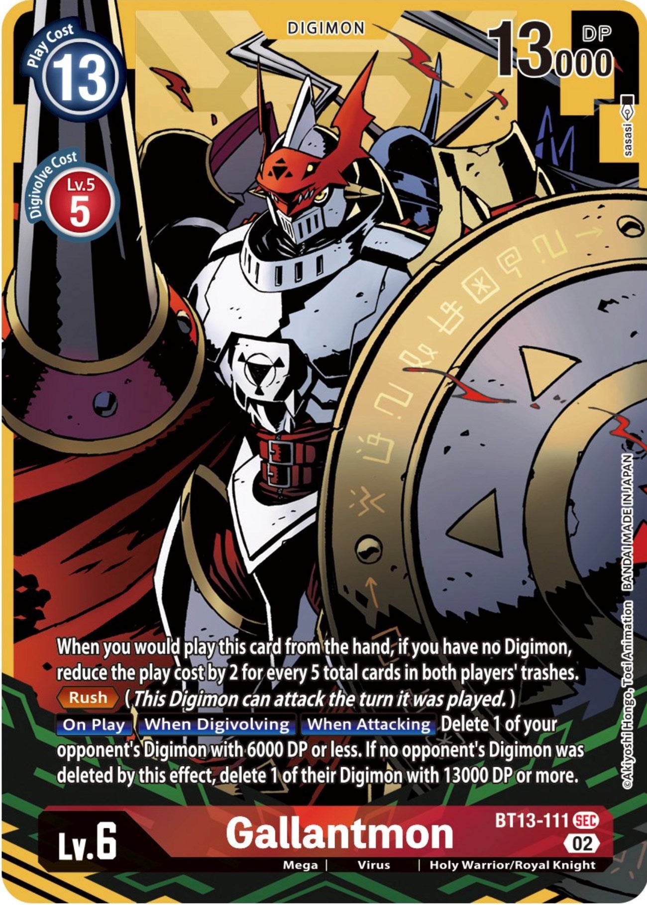 Gallantmon [BT13-111] (Alternate Art) [Versus Royal Knights Booster] | Shuffle n Cut Hobbies & Games