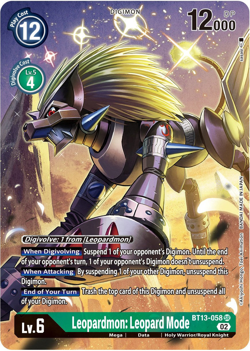 Leopardmon: Leopard Mode [BT13-058] (Alternate Art) [Versus Royal Knights Booster] | Shuffle n Cut Hobbies & Games