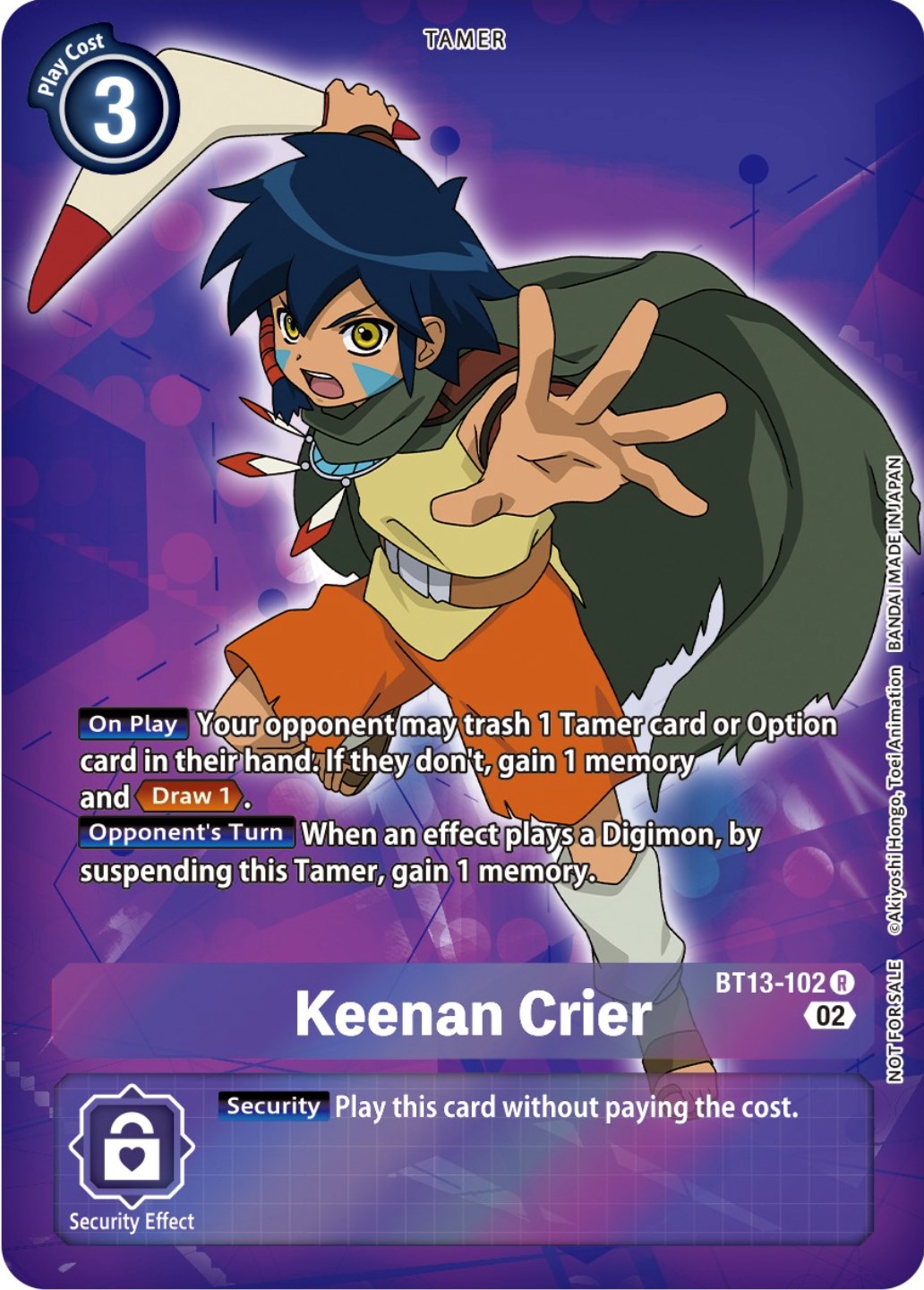 Keenan Crier [BT13-102] (Box Topper) [Versus Royal Knights Booster] | Shuffle n Cut Hobbies & Games