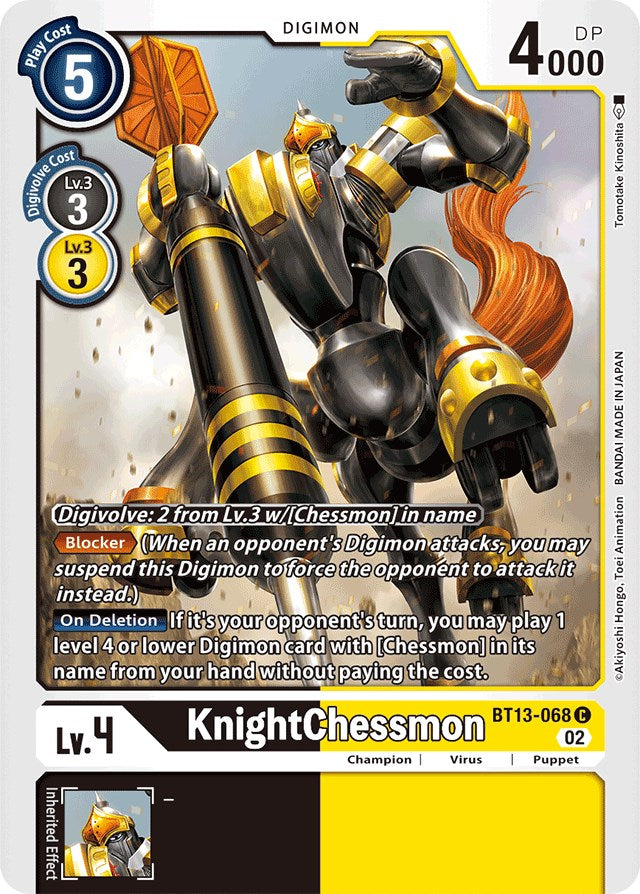 KnightChessmon [BT13-068] [Versus Royal Knights Booster] | Shuffle n Cut Hobbies & Games