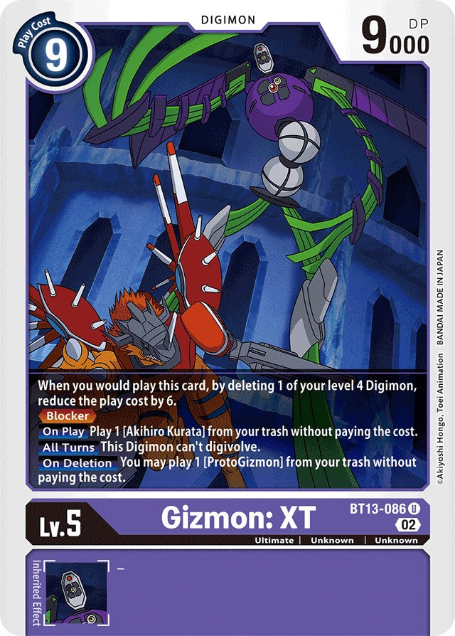 Gizmon: XT [BT13-086] [Versus Royal Knights Booster] | Shuffle n Cut Hobbies & Games