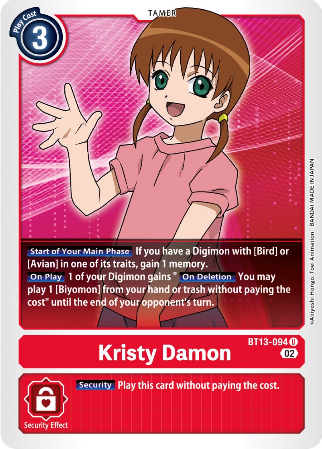 Kristy Damon [BT13-094] [Versus Royal Knights Booster] | Shuffle n Cut Hobbies & Games