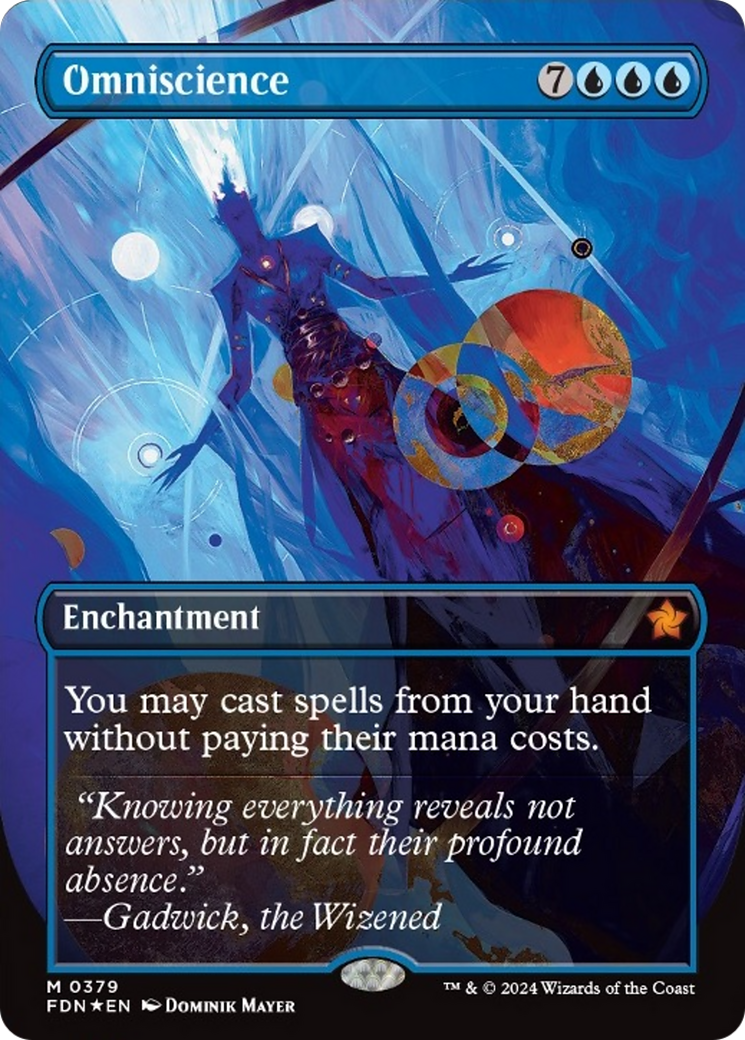 Omniscience (Borderless Mana Foil) [Foundations] | Shuffle n Cut Hobbies & Games