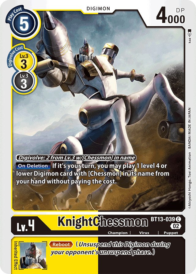 KnightChessmon [BT13-039] [Versus Royal Knights Booster] | Shuffle n Cut Hobbies & Games