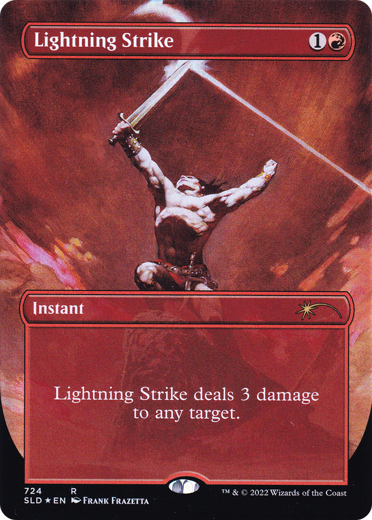 Lightning Strike (Borderless) [Secret Lair Drop Promos] | Shuffle n Cut Hobbies & Games