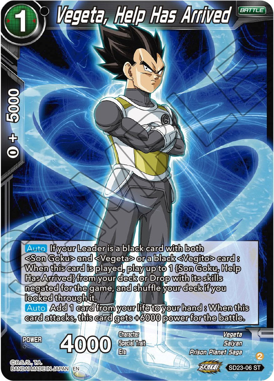 Vegeta, Help Has Arrived (SD23-06) [Critical Blow] | Shuffle n Cut Hobbies & Games