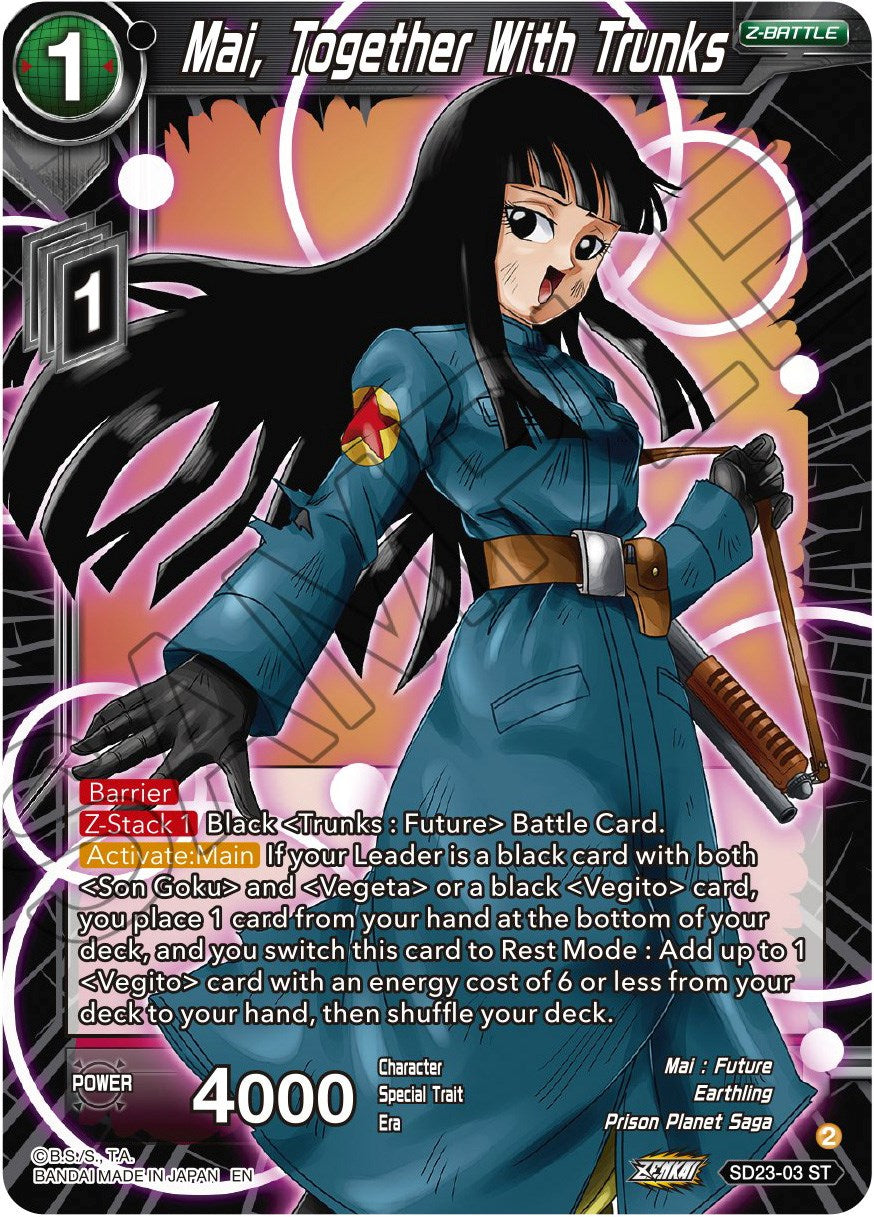 Mai, Together With Trunks (SD23-03) [Critical Blow] | Shuffle n Cut Hobbies & Games