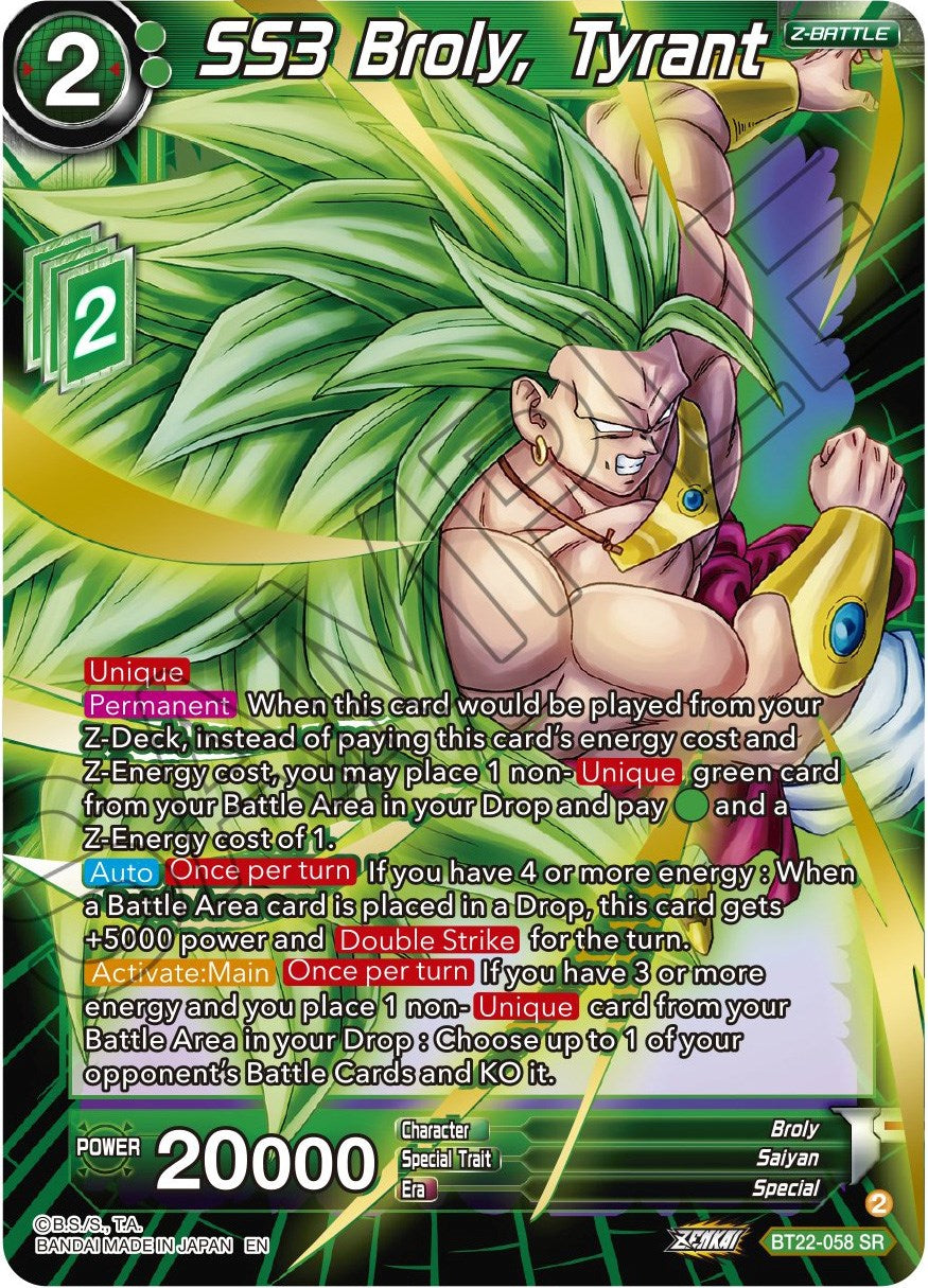 SS3 Broly, Tyrant (BT22-058) [Critical Blow] | Shuffle n Cut Hobbies & Games