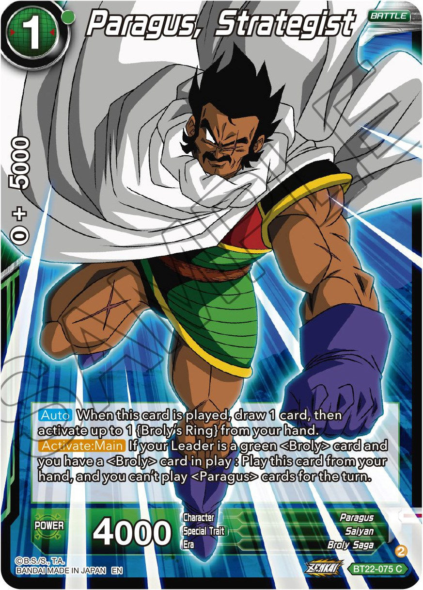 Paragus, Strategist (BT22-075) [Critical Blow] | Shuffle n Cut Hobbies & Games