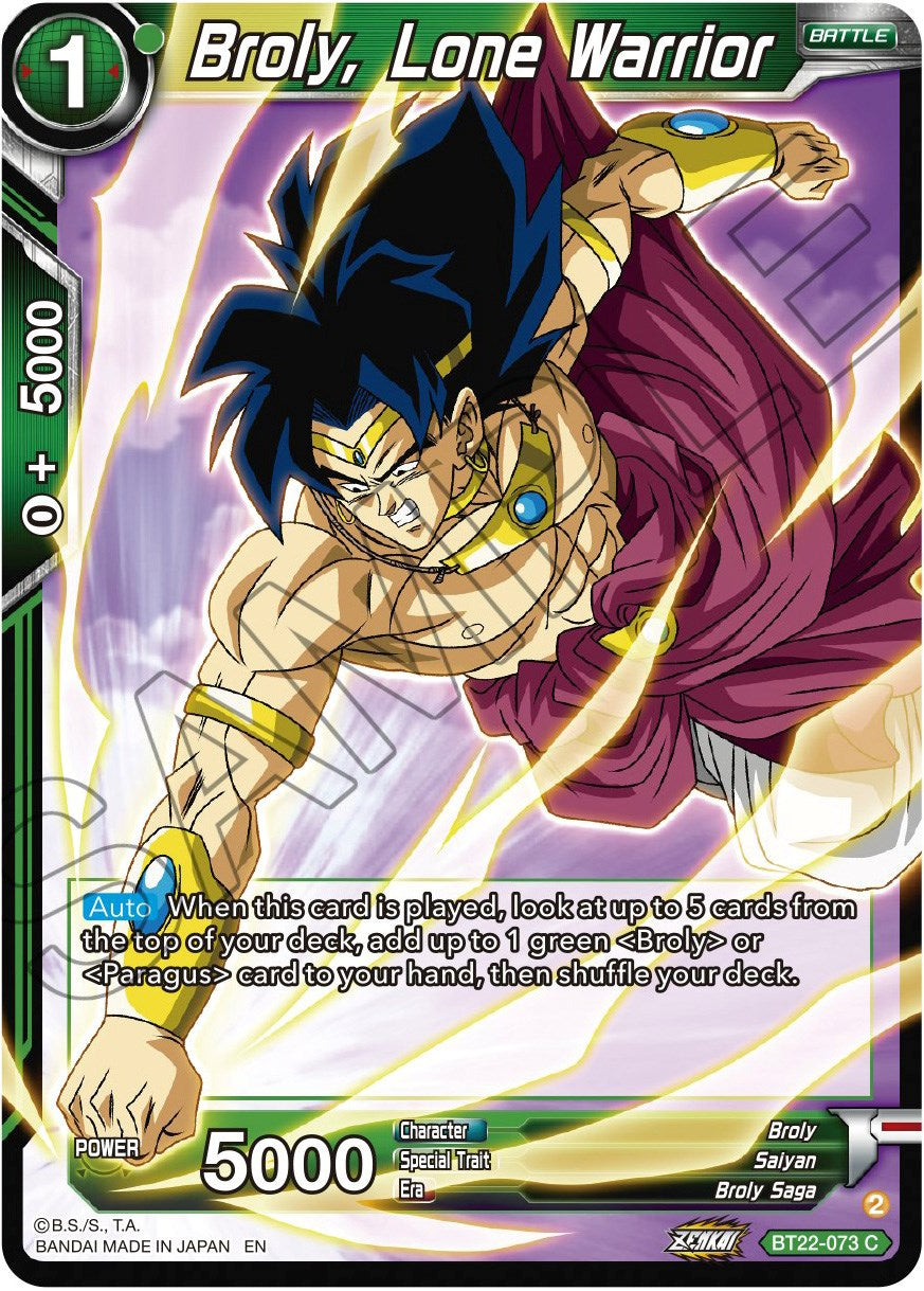 Broly, Lone Warrior (BT22-073) [Critical Blow] | Shuffle n Cut Hobbies & Games