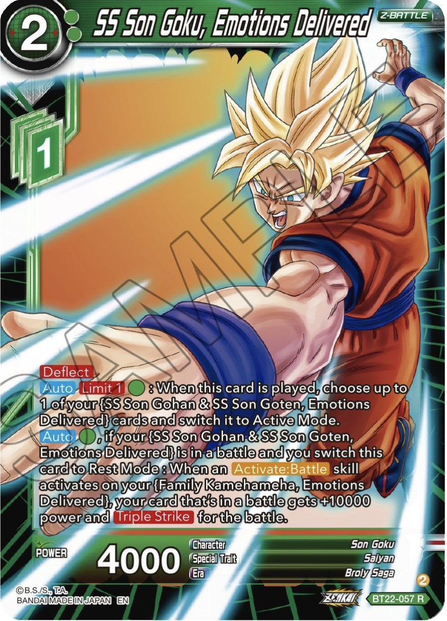 SS Son Goku, Emotions Delivered (BT22-057) [Critical Blow] | Shuffle n Cut Hobbies & Games