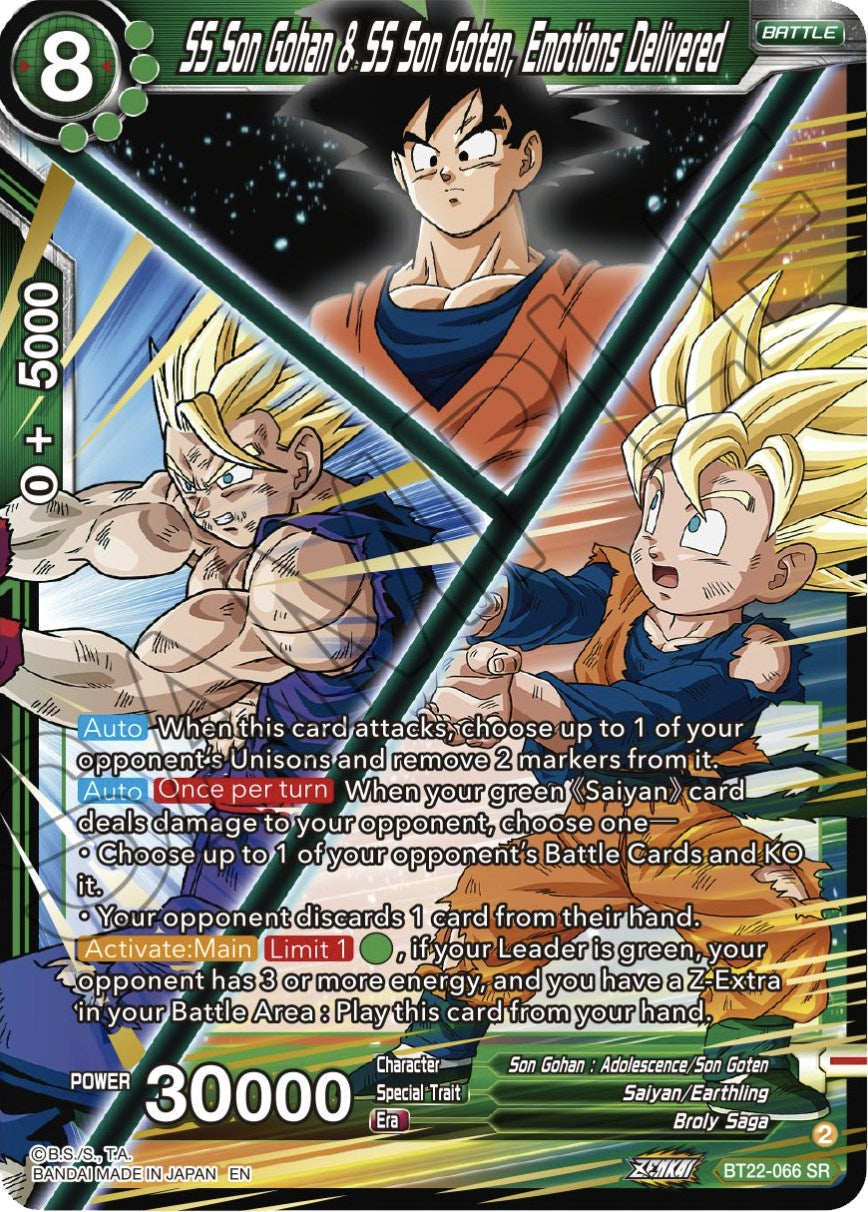 SS Son Gohan & SS Son Goten, Emotions Delivered (BT22-066) [Critical Blow] | Shuffle n Cut Hobbies & Games