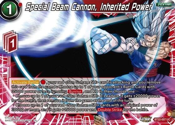 Special Beam Cannon, Inherited Power (BT22-007) [Critical Blow] | Shuffle n Cut Hobbies & Games