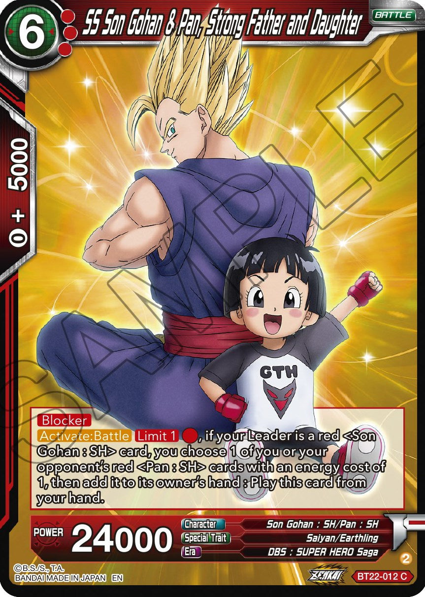 SS Son Gohan & Pan, Strong Father and Daughter (BT22-012) [Critical Blow] | Shuffle n Cut Hobbies & Games