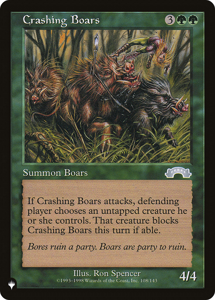 Crashing Boars [The List] | Shuffle n Cut Hobbies & Games