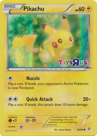 Pikachu (26/83) (Toys R Us Promo) [Miscellaneous Cards] | Shuffle n Cut Hobbies & Games