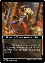 Bounty: Squeakers the Sly // Bounty Rules Double-Sided Token [Outlaws of Thunder Junction Commander Tokens] | Shuffle n Cut Hobbies & Games