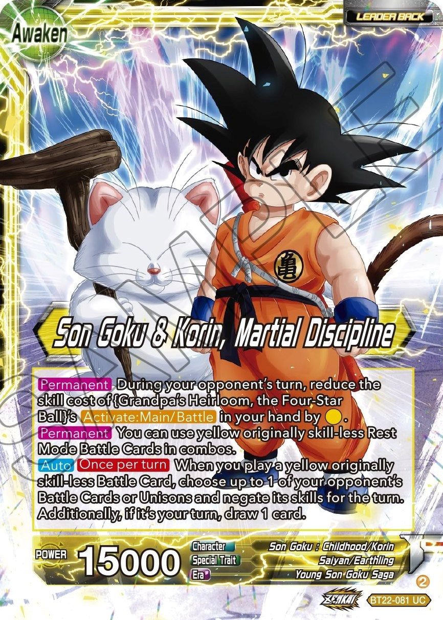 Son Goku // Son Goku & Korin, Martial Discipline (BT22-081) [Critical Blow] | Shuffle n Cut Hobbies & Games