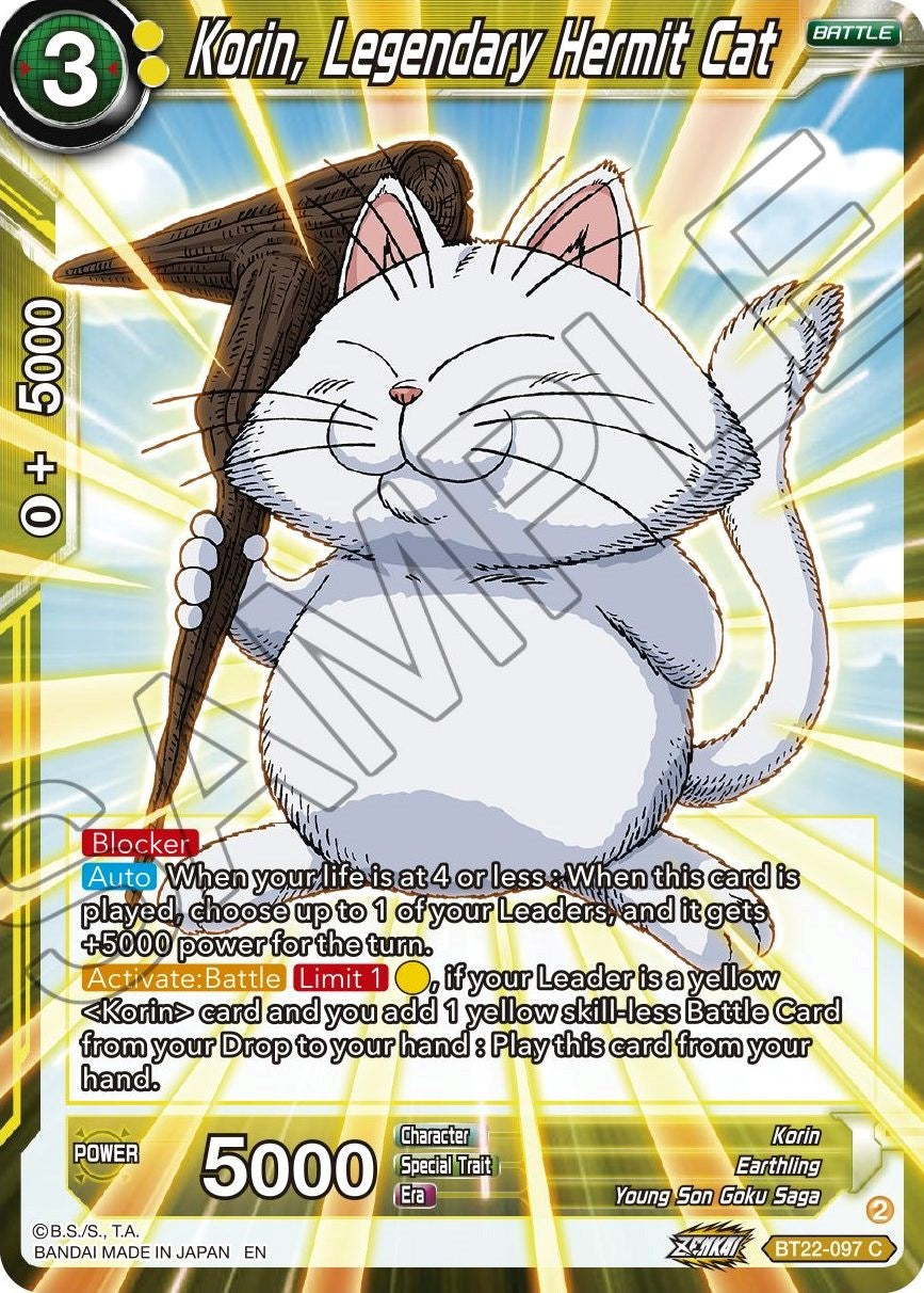 Korin, Legendary Hermit Cat (BT22-097) [Critical Blow] | Shuffle n Cut Hobbies & Games