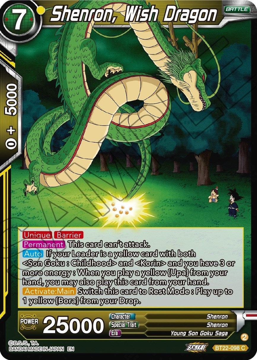 Shenron, Wish Dragon (BT22-098) [Critical Blow] | Shuffle n Cut Hobbies & Games