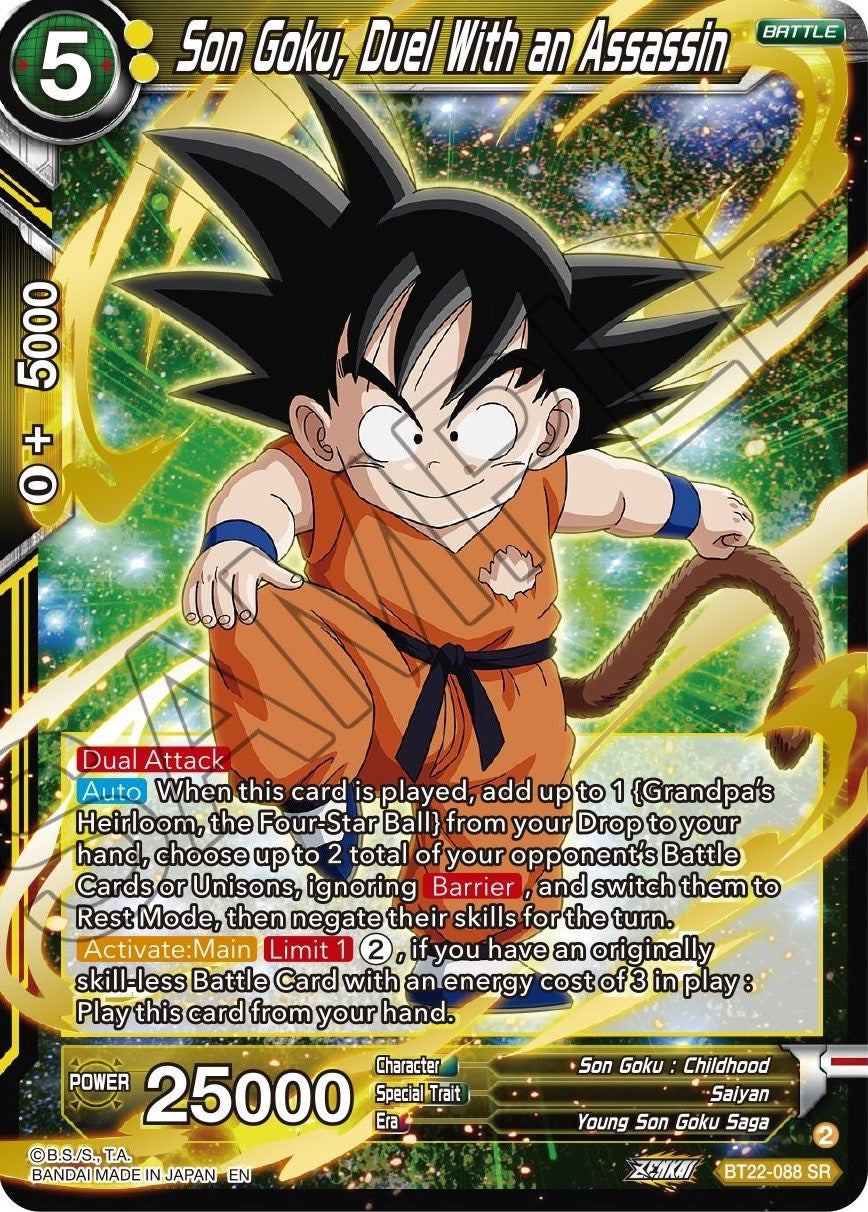 Son Goku, Duel With an Assassin (BT22-088) [Critical Blow] | Shuffle n Cut Hobbies & Games