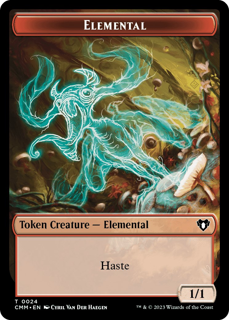 Elemental (0024) // Cat (0005) Double-Sided Token [Commander Masters Tokens] | Shuffle n Cut Hobbies & Games