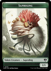 Saproling // Knight Double-Sided Token [Commander Masters Tokens] | Shuffle n Cut Hobbies & Games