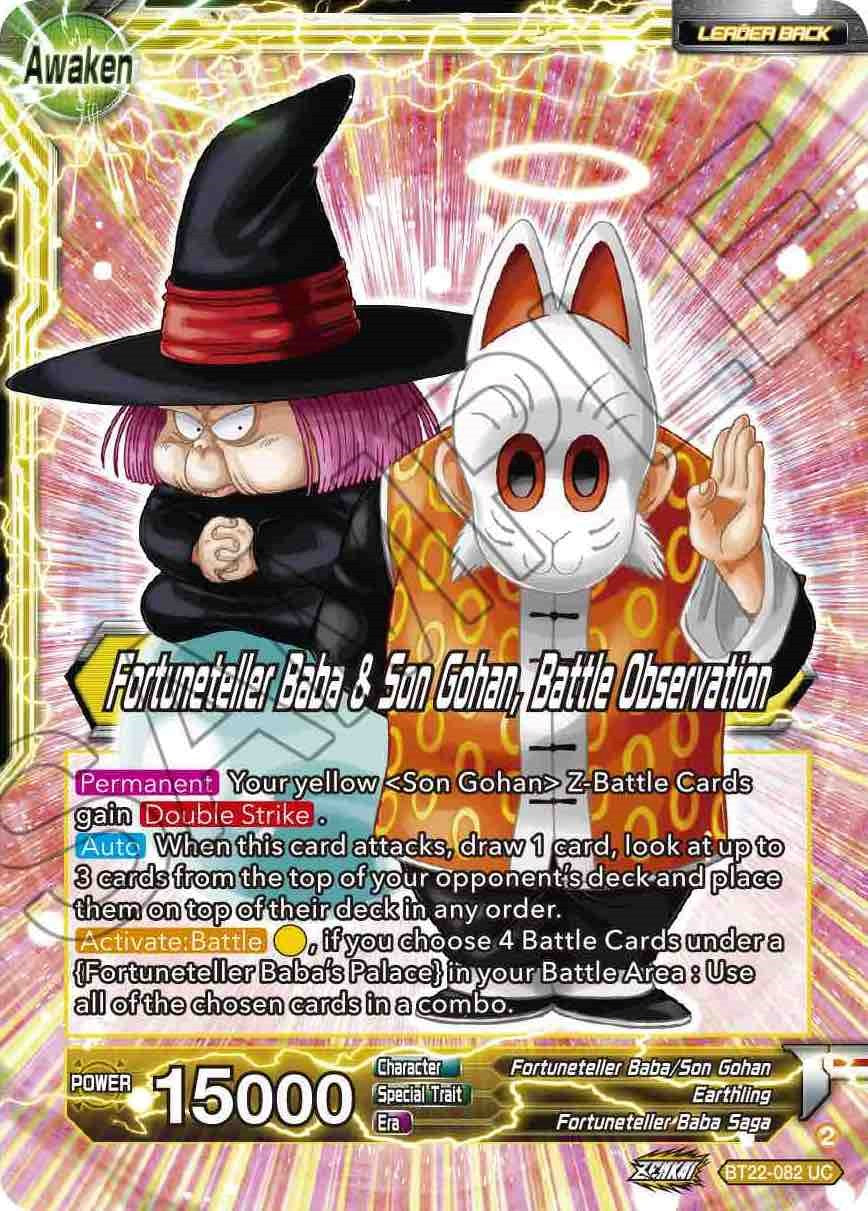 Fortuneteller Baba // Fortuneteller Baba & Son Gohan, Battle Observation (BT22-082) [Critical Blow] | Shuffle n Cut Hobbies & Games