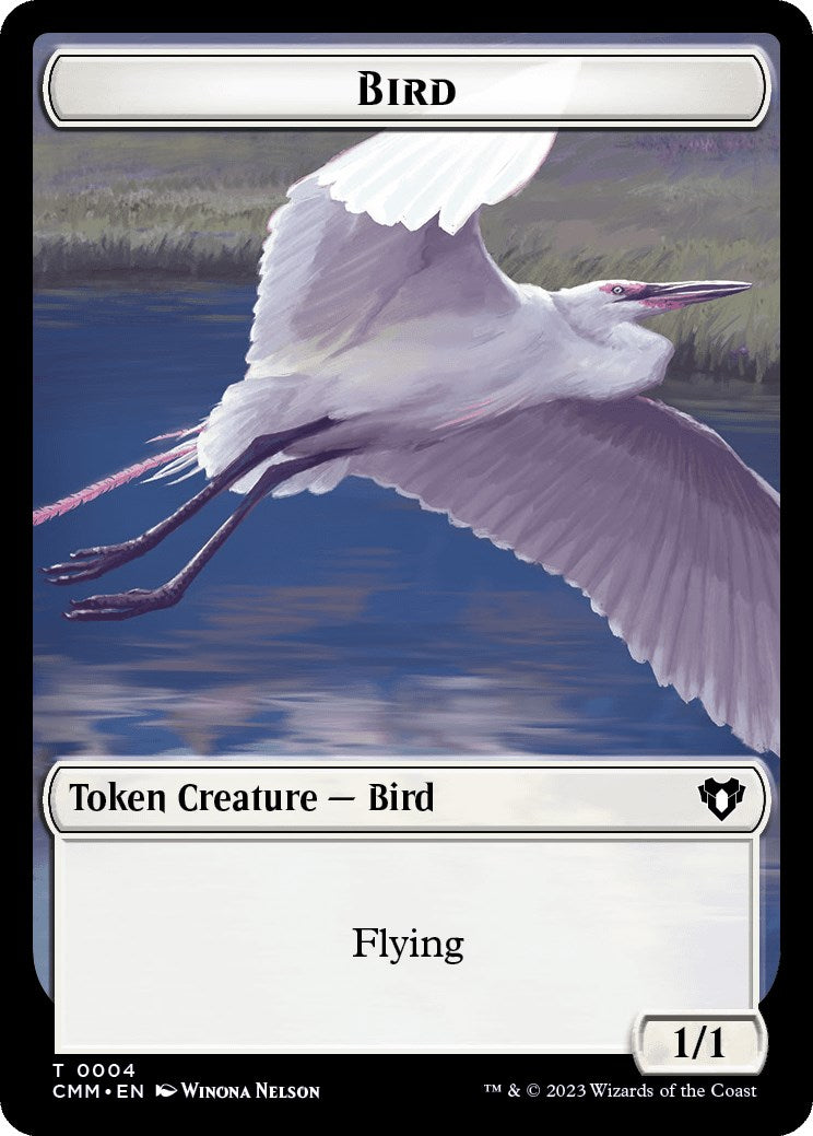 Bird // Dwarf Berserker Double-Sided Token [Commander Masters Tokens] | Shuffle n Cut Hobbies & Games