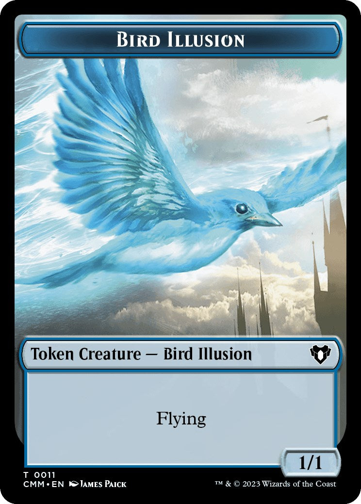 City's Blessing // Bird Illusion Double-Sided Token [Commander Masters Tokens] | Shuffle n Cut Hobbies & Games