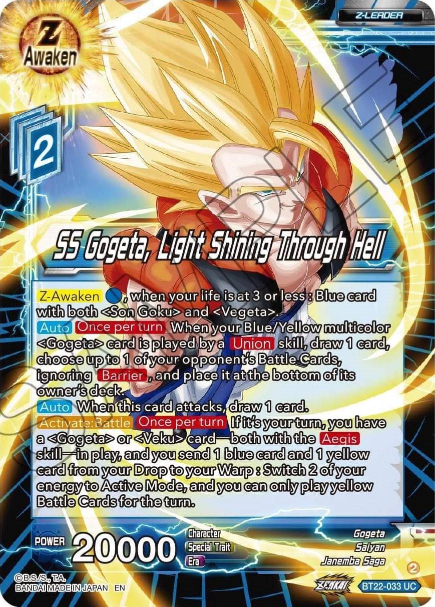 SS Gogeta, Light Shining Through Hell (BT22-033) [Critical Blow] | Shuffle n Cut Hobbies & Games