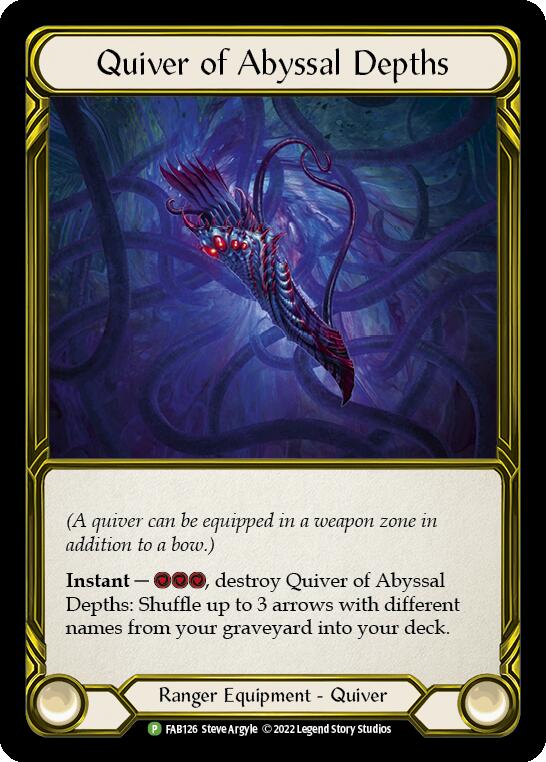 Quiver of Abyssal Depths (Golden) [FAB126] (Promo)  Cold Foil | Shuffle n Cut Hobbies & Games