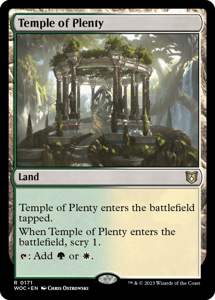 Temple of Plenty [Wilds of Eldraine Commander] | Shuffle n Cut Hobbies & Games