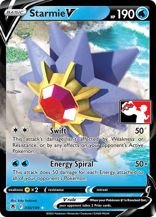 Starmie V (030/189) [Prize Pack Series Three] | Shuffle n Cut Hobbies & Games