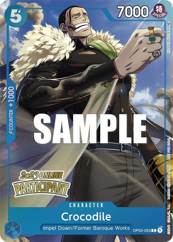 Crocodile (Online Regional 2023) [Participant] [One Piece Promotion Cards] | Shuffle n Cut Hobbies & Games