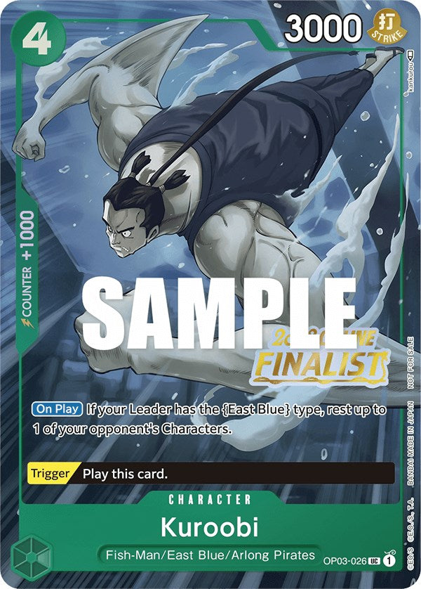 Kuroobi (Online Regional 2023) [Finalist] [One Piece Promotion Cards] | Shuffle n Cut Hobbies & Games