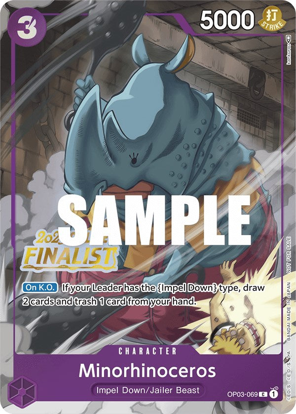 Minorhinoceros (Online Regional 2023) [Finalist] [One Piece Promotion Cards] | Shuffle n Cut Hobbies & Games