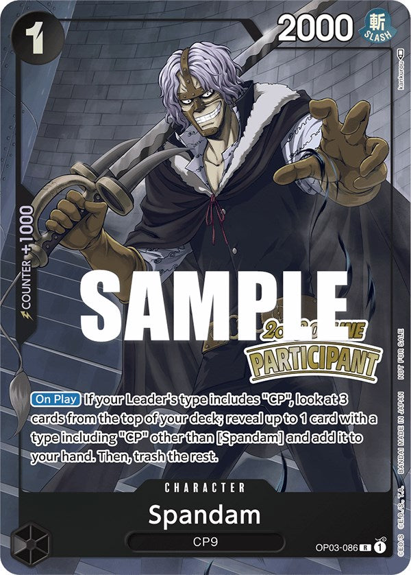 Spandam (Online Regional 2023) [Participant] [One Piece Promotion Cards] | Shuffle n Cut Hobbies & Games