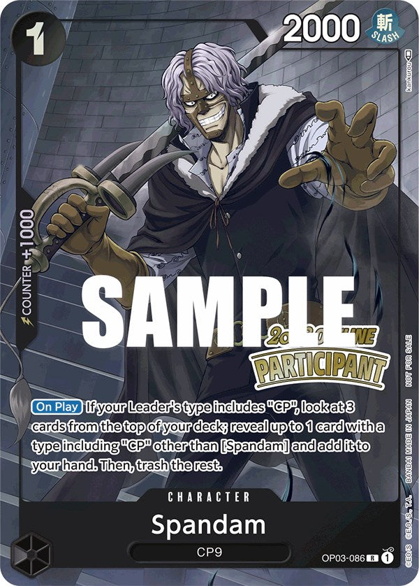 Spandam (Offline Regional 2023) [Participant] [One Piece Promotion Cards] | Shuffle n Cut Hobbies & Games